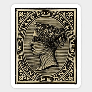 New Zealand 1897 Penny Stamp Sticker